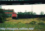 CN freight train through Fort Erie